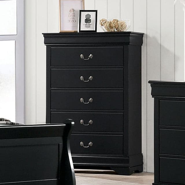 Louis Philippe Black 4pc Bedroom Set.