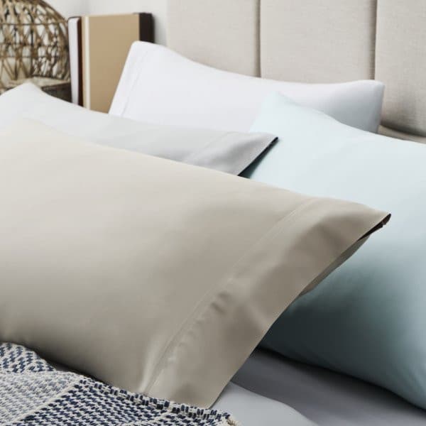 Malouf Driftwood Rayon Bamboo Pillowcase Set.