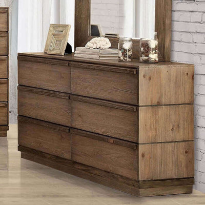 Coimbra Natural Dresser featuring rustic wood finish and modern design, perfect for enhancing home interior decor.