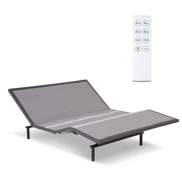 Ergo-Pedic Solutions II Adjustable Bed Base with remote control for personalized comfort and support.