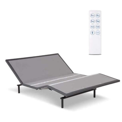 Ergo-Pedic Solutions II Adjustable Bed Base with remote control for personalized comfort and support.