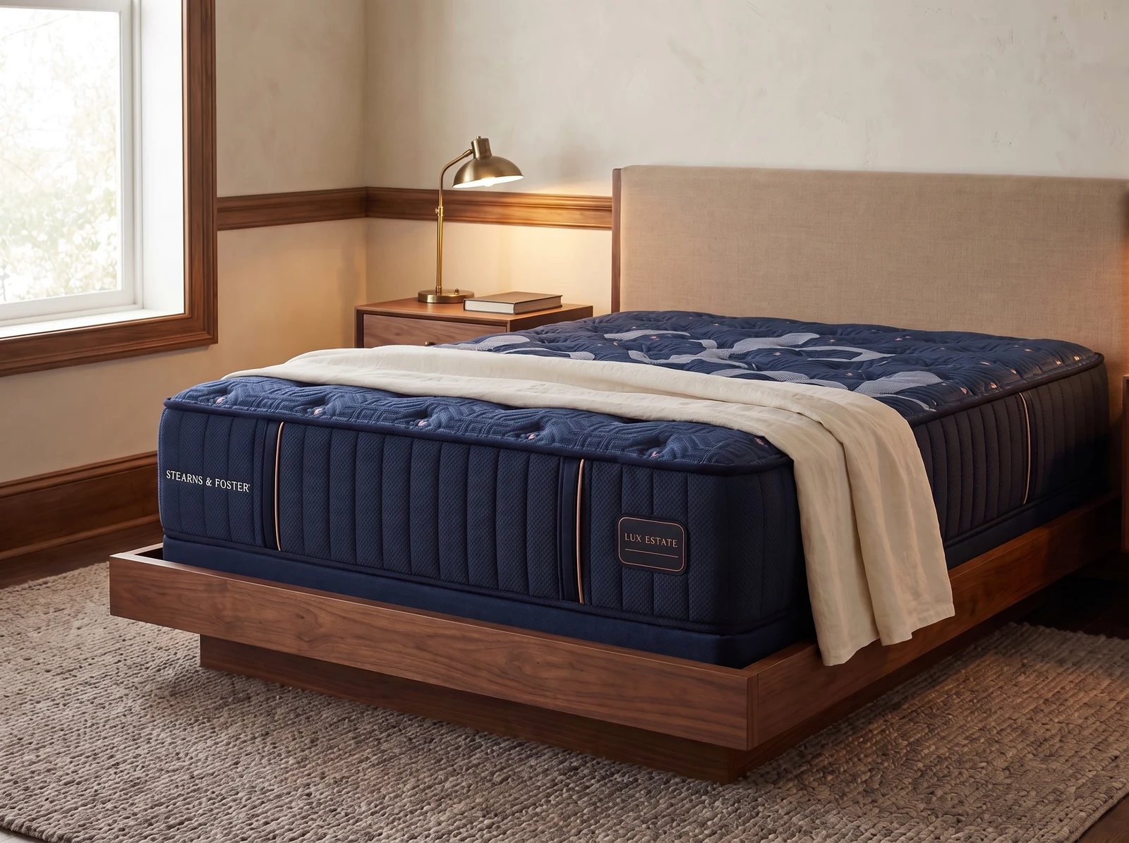 Lux Estate Medium 14.5″ in a styled bedroom