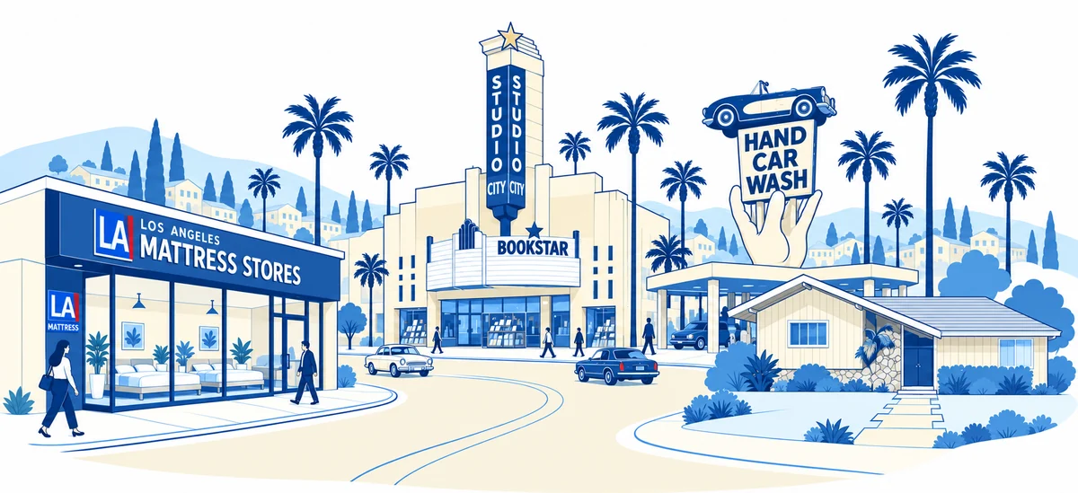 Illustration of the Studio City showroom on Ventura Blvd