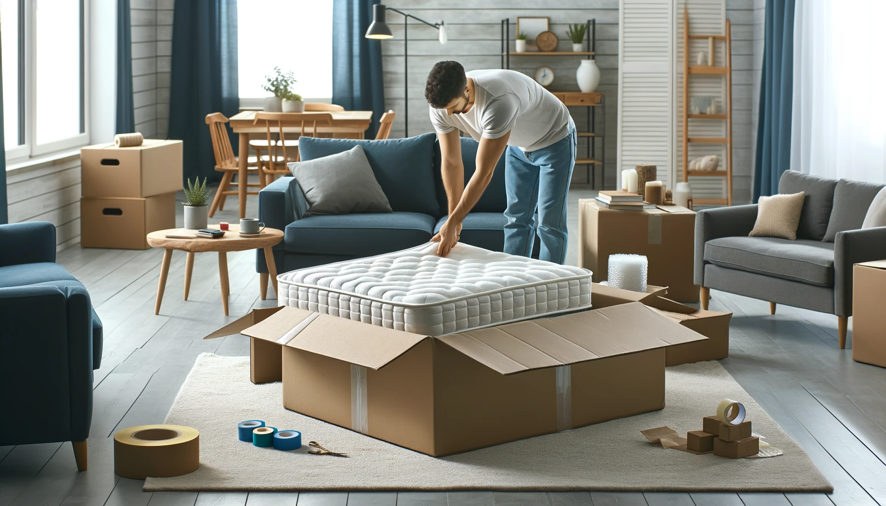 How to put a mattress in a Box