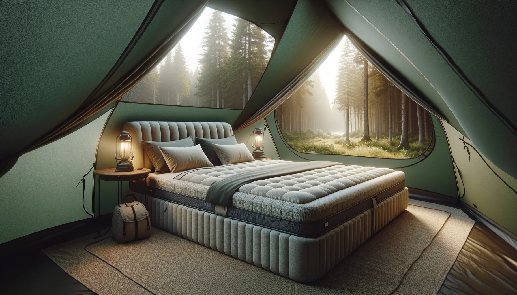 what size tent fits a queen mattress