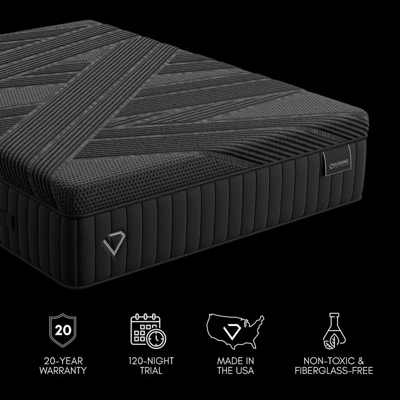 Diamond Black Diamond Collection Snowbird Firm Hybrid Cool Titanium Memory Foam 15" Mattress