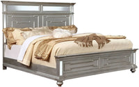 Salamanca Silver Cal. King Panel Bed