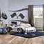 Twin Bed In Blue and White