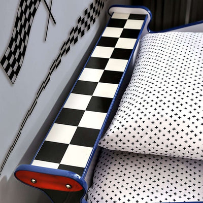 Twin Bed In Blue and White