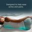 Woman sleeping on a mattress designed to ease aches and pains for better comfort.