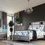 Daphne Gray CalKing Upholstered Platform Bed