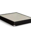 BIA Universal Flat Box Spring Foundation in black fabric, offering strong support for mattresses and enhancing bedroom aesthetics.