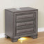 Brandt Nightstand w/ USB and Power Outlet (Brown Cherry)