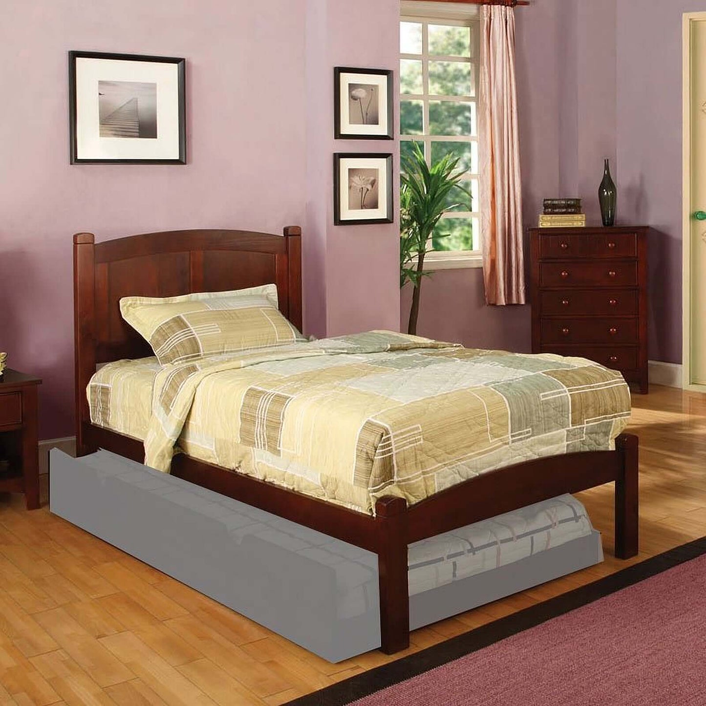 Cara Youth Platform Bed (Cherry) (Twin)