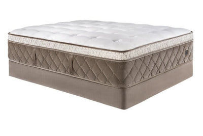 Chattam & Wells Buckingham Medium Luxury Euro Top 18" Mattress with plush white top and elegant quilted base.