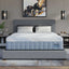 Diamond Technogel® Estasii 12" plush foam mattress on a stylish bed frame in a modern bedroom setting.