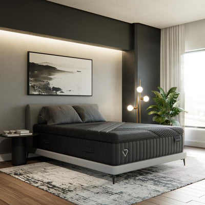 Diamond Black Diamond Collection Snowbird Plush Hybrid Titanium Memory Foam 15" Mattress