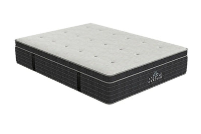 Eclipse Glacier Tufted Plush Euro Top 15" Mattress featuring a soft tufted design for ultimate comfort and support.