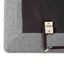 Close-up of Ergo-Pedic Solutions III adjustable base fabric and hardware, showcasing quality materials and design details.