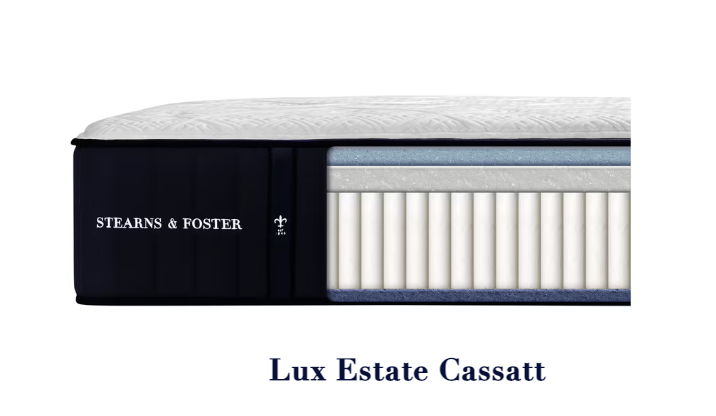 Stearns & Foster Lux Estate® Cassatt Firm Euro Pillow Top 15" Mattress.