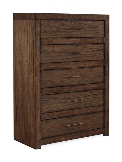 Modern Loft Collection Brownstone Chest with aged bronze hardware and classic silhouette, perfect for any home decor.