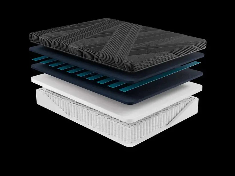 Diamond Black Diamond Collection Snowbird Plush Hybrid Titanium Memory Foam 15" Mattress