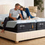 Hybrid king mattress featuring a combination of innerspring and gel-infused memory foam.