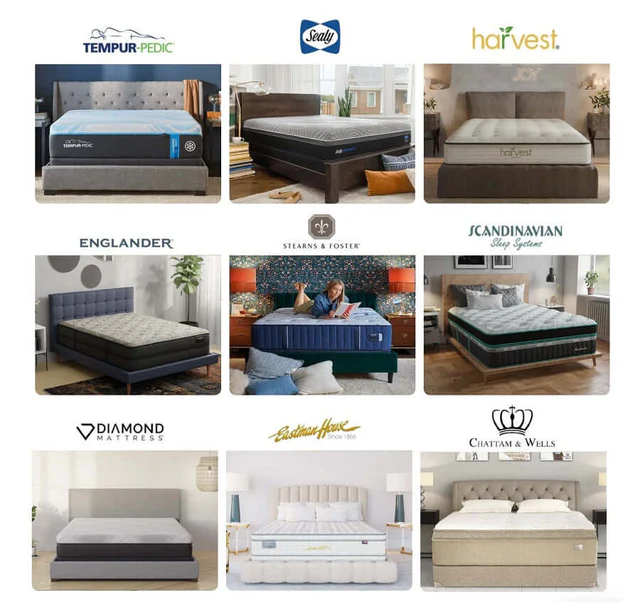 LA Mattress Store showroom, test adjustable beds in person