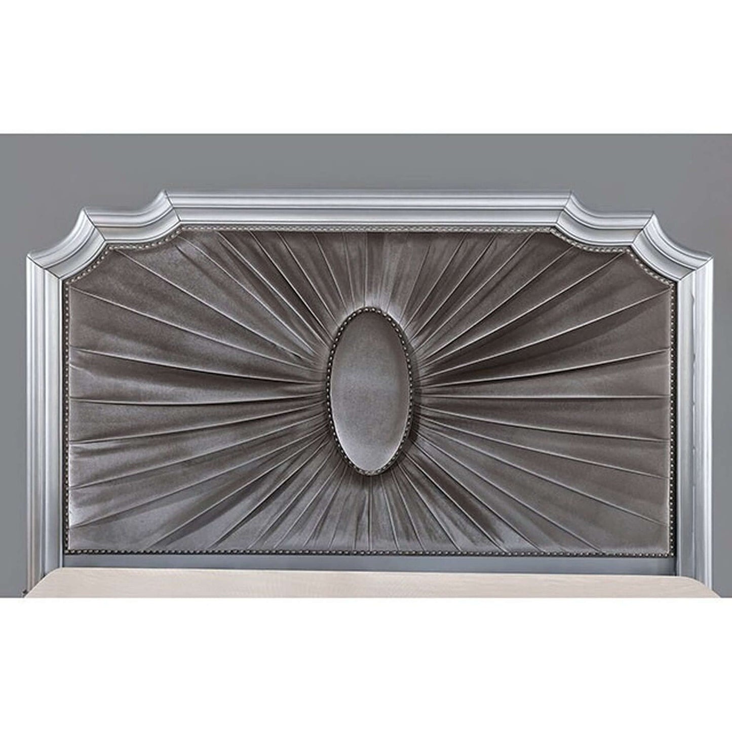 Aalok Queen Bed In Silver and Warm Gray