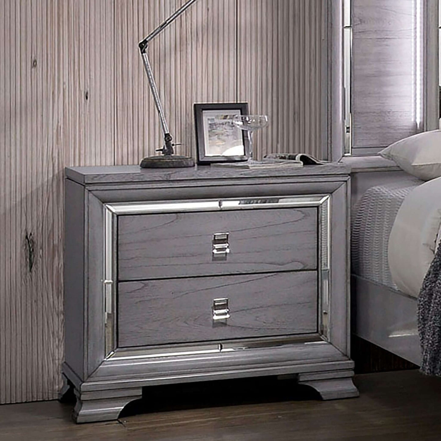 Alanis Night Stand In Light Gray