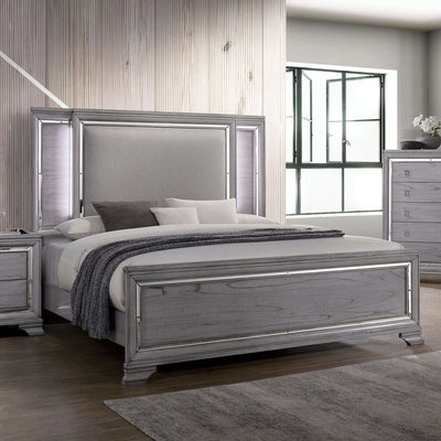 Alanis Queen Bed In Light Gray