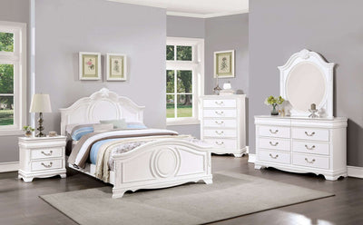 Alecia Night Stand With Usb In White
