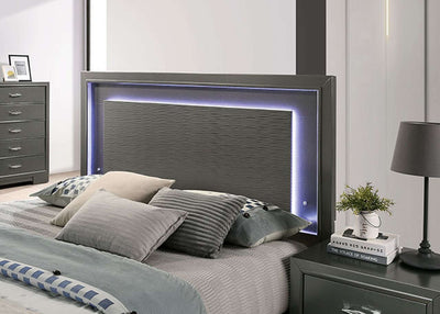 Alison Bedroom Set In Dark Walnut