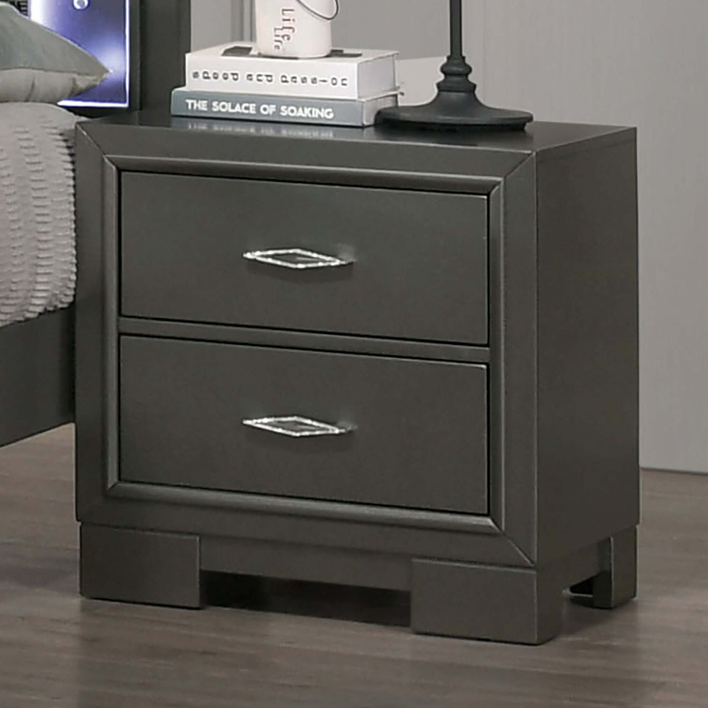Alison Night Stand In Dark Walnut