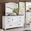 Alyson Dresser In Distressed White and Walnut