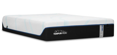 Queen Tempur-Pedic TEMPUR-LuxeAdapt Soft mattress, 13-inch floor sample clearance with modern design and premium comfort.