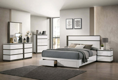Birsfelden Bedroom Set In White and Gray