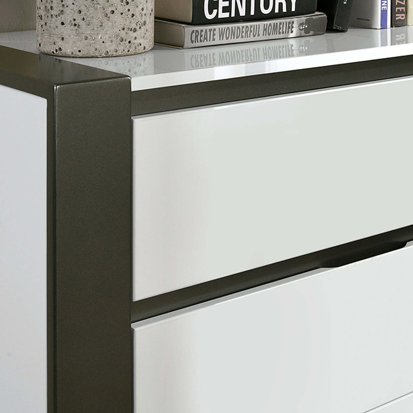 Birsfelden Bedroom Set In White and Gray