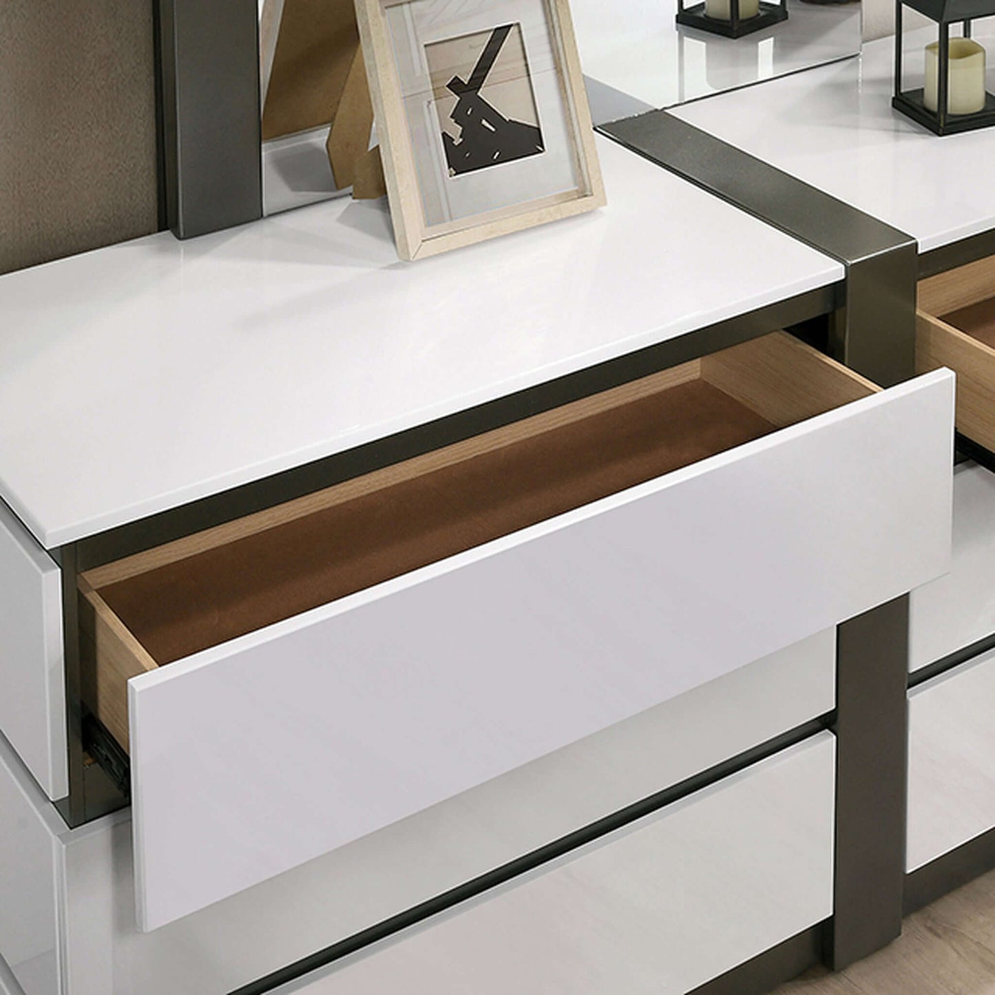 Birsfelden Bedroom Set In White and Gray