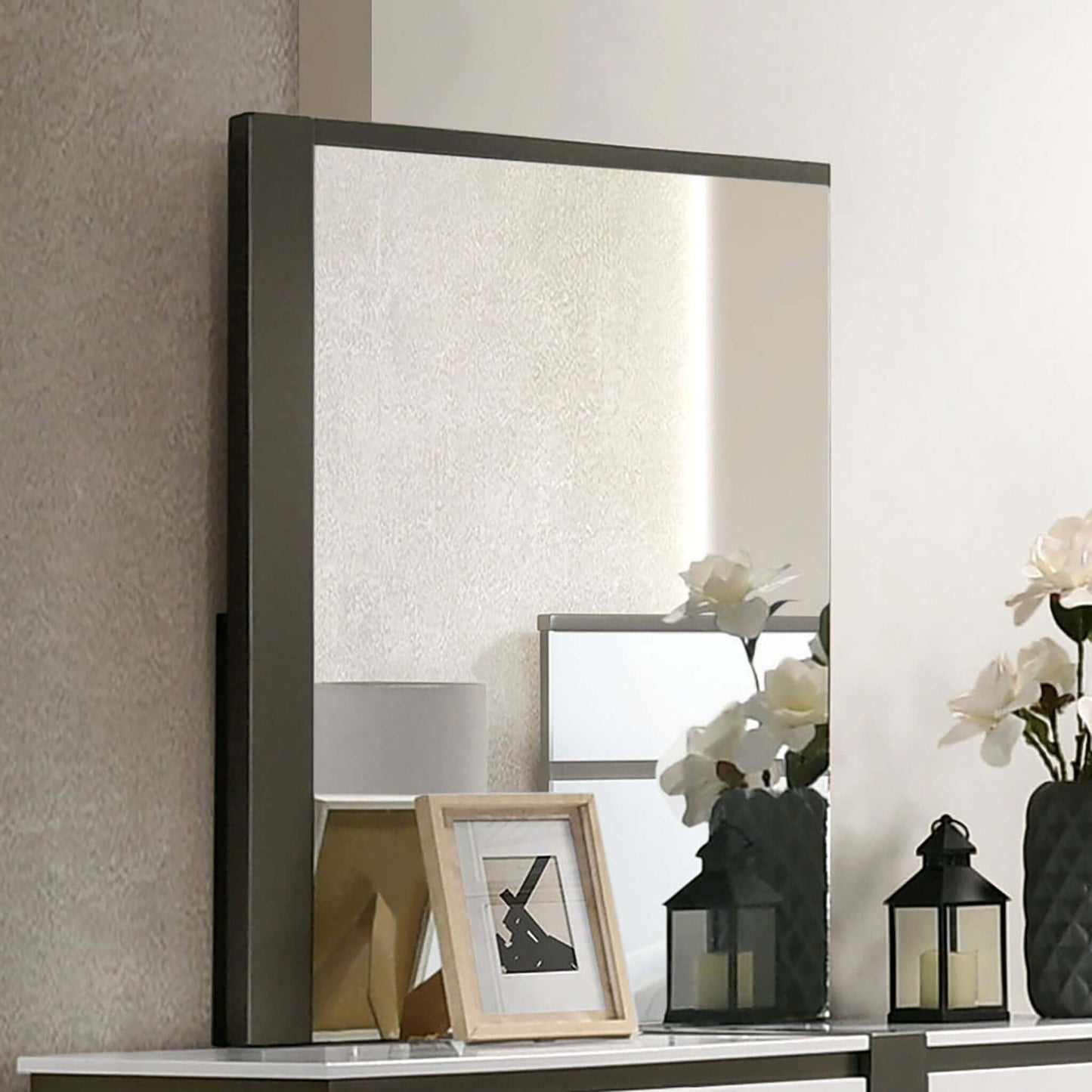 Birsfelden Bedroom Set In White and Gray