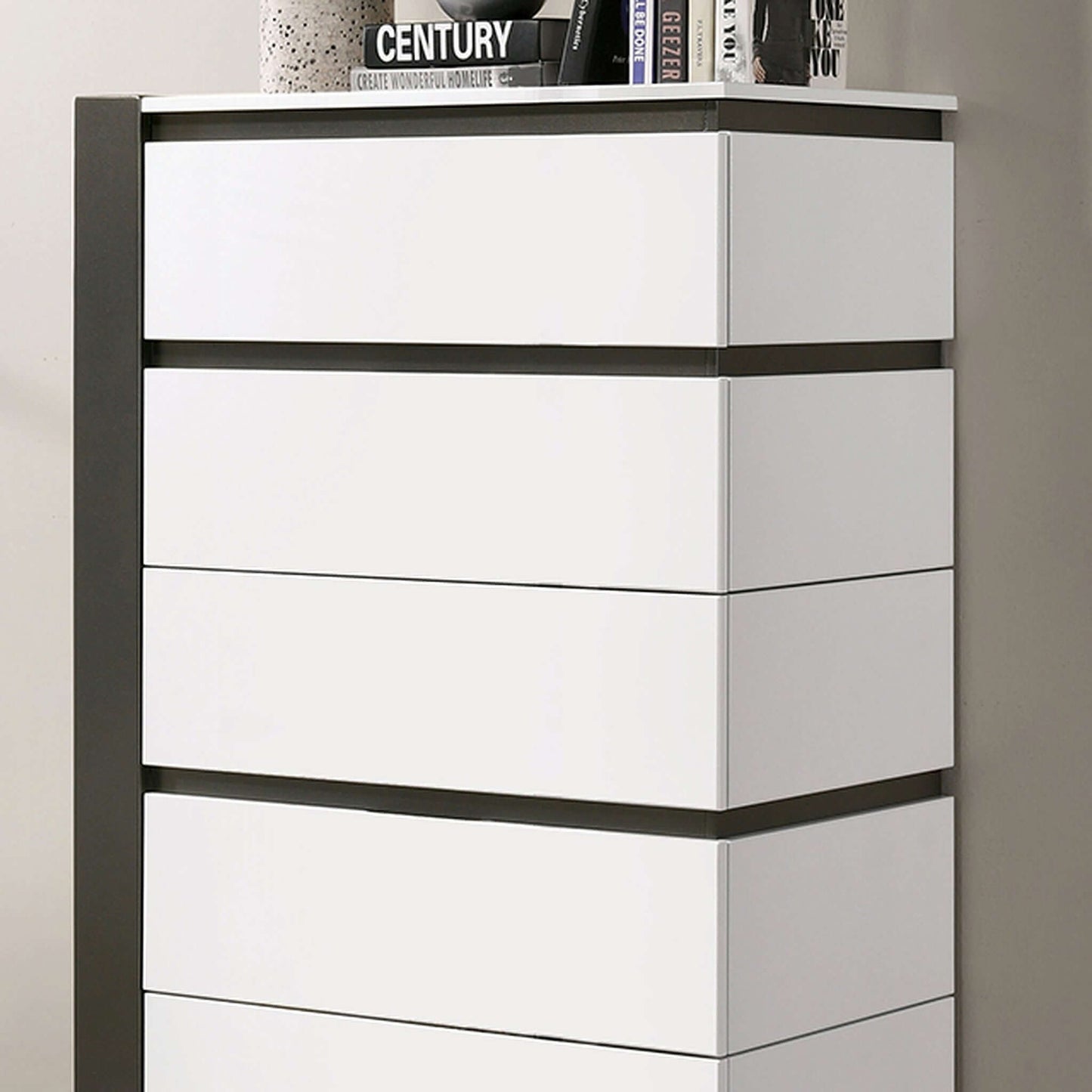 Birsfelden Bedroom Set In White and Gray