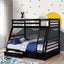California Twin Over Full Bunk Bed In Black
