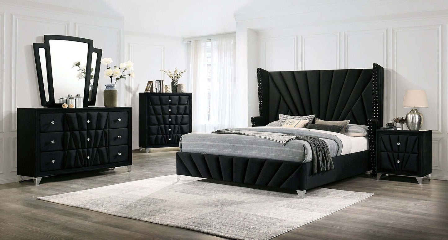 Carissa Eastern King Bed In Gray