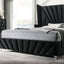 Carissa Black Velvet Art Deco Bed
