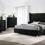 Carissa Black Velvet Art Deco Bed