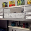 Ballarat Gray and Silver L-Shaped Triple Twin Bunk Bed With Desk