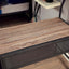 Ballarat Gray and Silver L-Shaped Triple Twin Bunk Bed With Desk