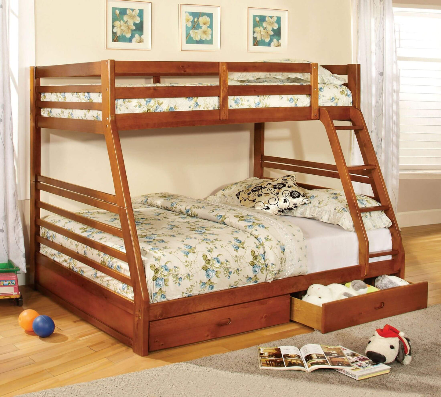 California Twin Over Full Bunk Bed In Black