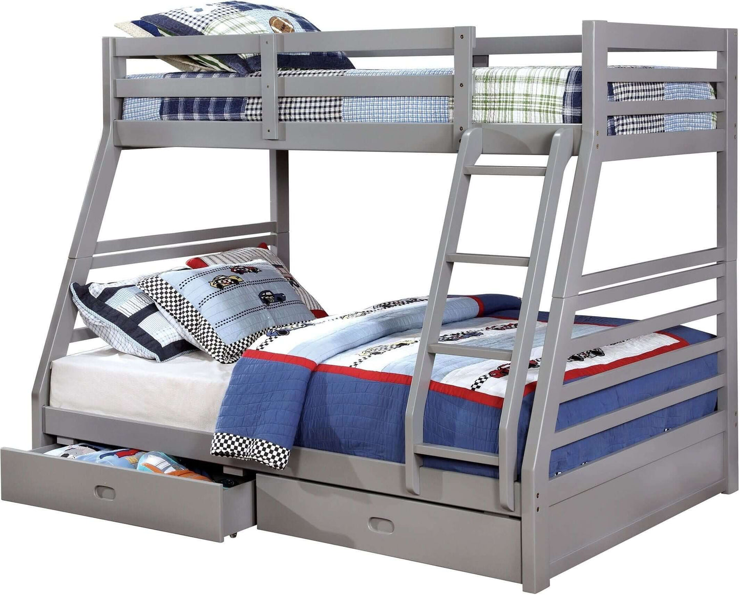 California Twin Over Full Bunk Bed In Black
