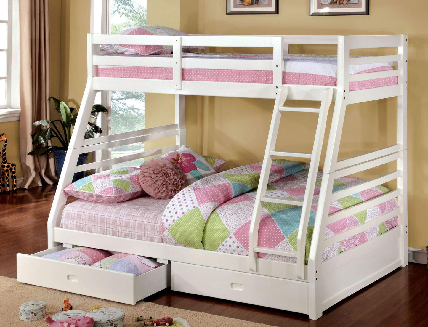 California Twin Over Full Bunk Bed In Black